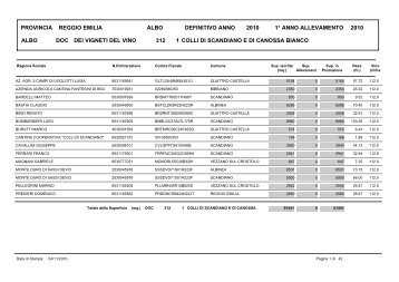 B) def colli riepilogo.pdf - Provincia di Reggio Emilia