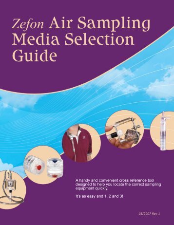 Zefon Air Sampling Media Selection Guide