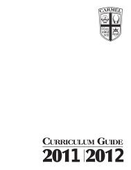 2010_11 curriculum guide - Carmel Catholic High School