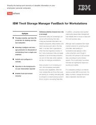 IBM Tivoli Storage Manager FastBack for Workstations - CDW