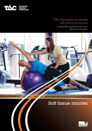 Information for people with soft tissue injuries - Transport Accident ...