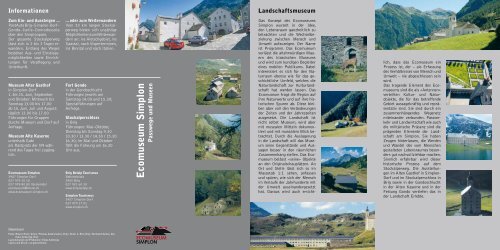 Ecomuseum Simplon - auf dem Simplon