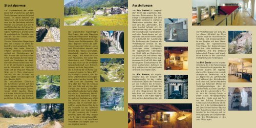 Ecomuseum Simplon - auf dem Simplon