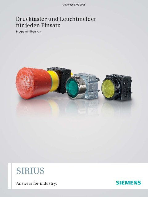 Drucktaster und Leuchtmelder für jeden Einsat - Siemens