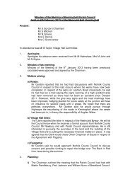 Minutes of the Meeting of Kenninghall Parish Council held on 4th ...