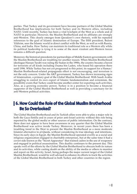 Report of Israeli Think-Tank on the Global Muslim Brotherhood