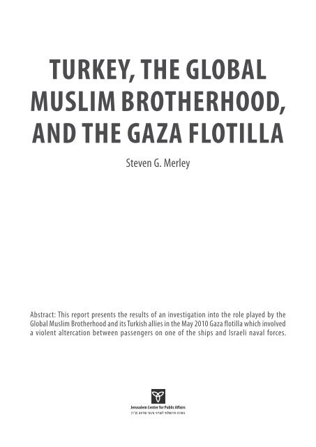 Report of Israeli Think-Tank on the Global Muslim Brotherhood