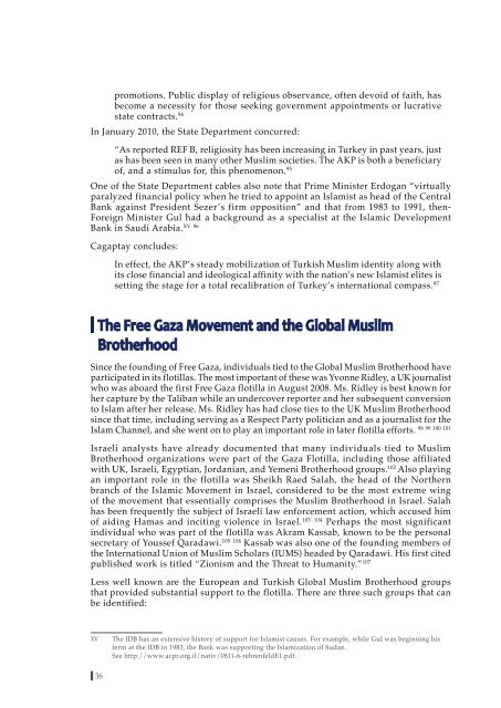 Report of Israeli Think-Tank on the Global Muslim Brotherhood