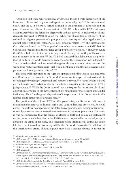 Genocide and Restitution - European Journal of International Law