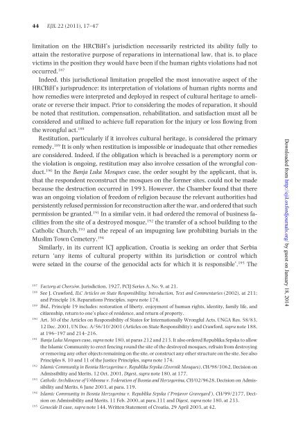 Genocide and Restitution - European Journal of International Law