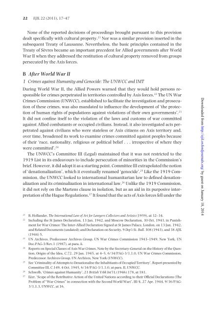 Genocide and Restitution - European Journal of International Law