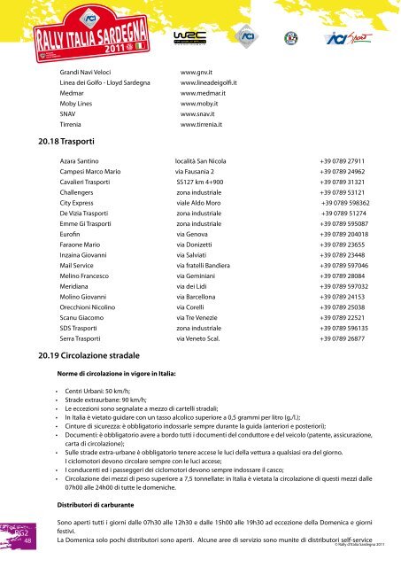 RALLY GUIDE >2 - Rally Italia Sardegna