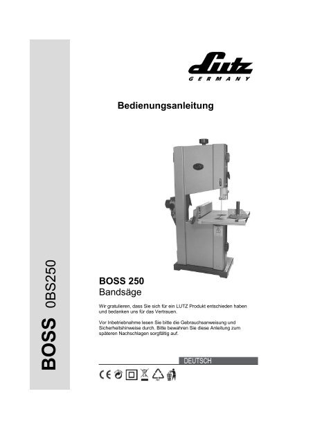 BOSS 250 - LUTZ MASCHINEN