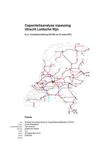 Capaciteitsanalyse inpassing Utrecht Leidsche Rijn - ProRail