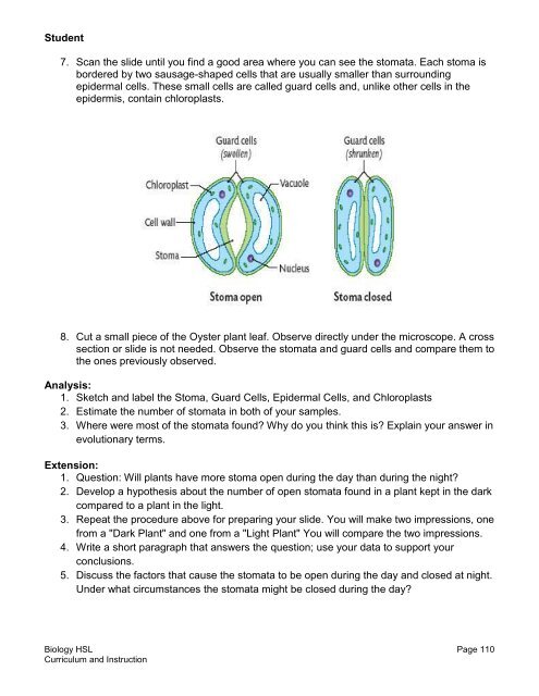 Biology - HOT Science Lab