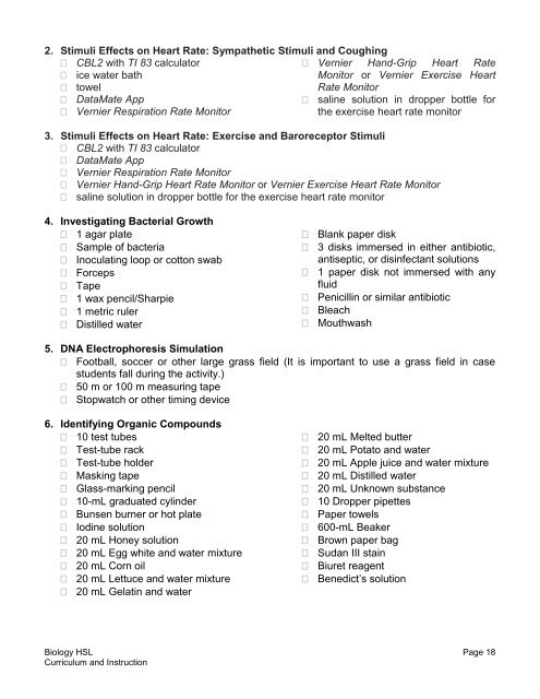 Biology - HOT Science Lab