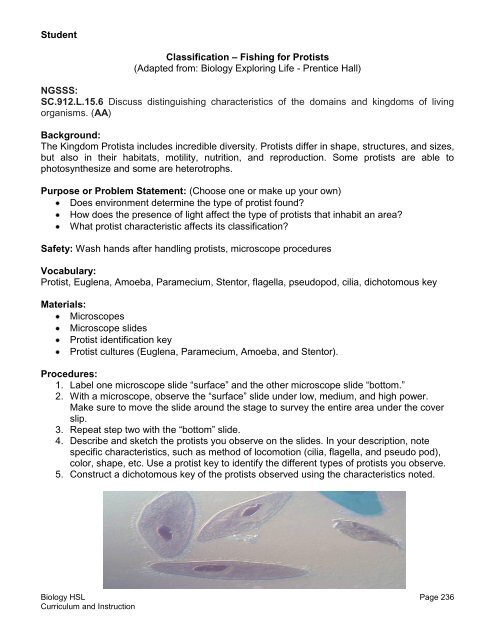 Biology - HOT Science Lab