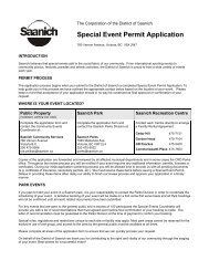 Special Event Permit Application - District of Saanich