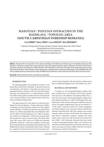 Maeotian / Pontian ostracods in the Badislava ... - GeoEcoMar