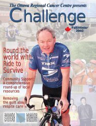 Round the world with - The Ottawa Regional Cancer Foundation