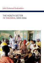 Joint External Evaluation of the Health Sector in Tanzania ... - BMZ