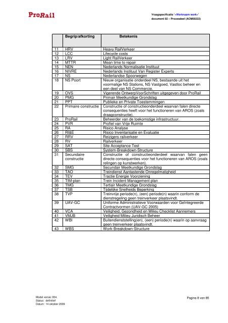 Vraagspecificatie Bovenbouwvernieuwing - ProRail