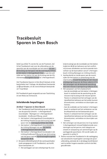 Tracébesluit Sporen in Den Bosch - ProRail