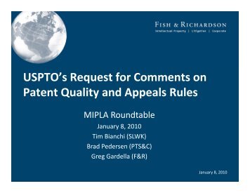 Enhancement in the Quality of Patents-CLE hours approved ... - MIPLA