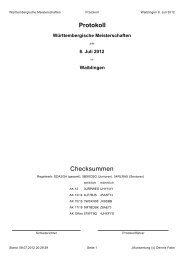 Checksummen Protokoll - DLRG-Jugend WÃ¼rttemberg