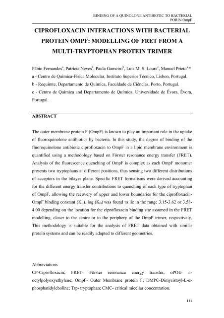 Biophysical studies of membrane proteins/peptides. Interaction with ...