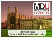 Richard Featherstone 'The use of simulaTon in medical device ... - chfg