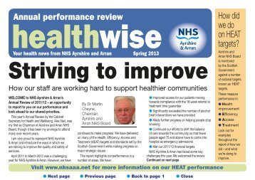 Annual performance review - NHS Ayrshire and Arran.