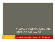 VISUAL INFORMATION: THE USES OF THE IMAGE - Courses