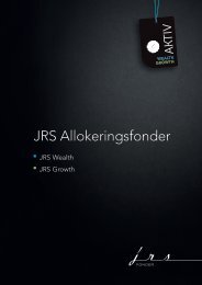 Broschyr JRS Allokeringsfonder - JRS Fonder