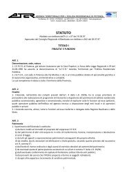 Statuto dell'Azienda - ATER Potenza