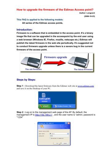 How to upgrade the firmware of the Edimax Access point?