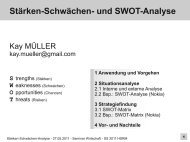 StÃ¤rken-SchwÃ¤chen- und SWOT-Analyse - Jarass