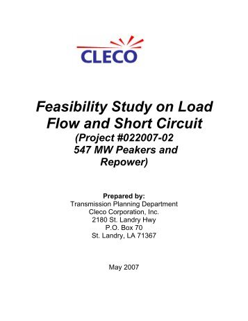 Feasibility Study on Load Flow and Short Circuit