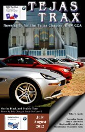 July August 2012 - the Tejas Chapter, BMW CCA