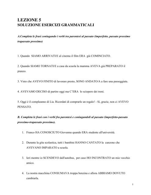 Lezione 5