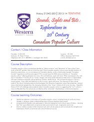 syllabus - History - University of Western Ontario