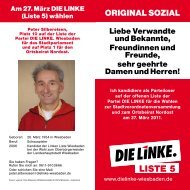 Kandidatenflyer Peter Silbereisen / Ortsbezirk Nordost - DIE LINKE ...