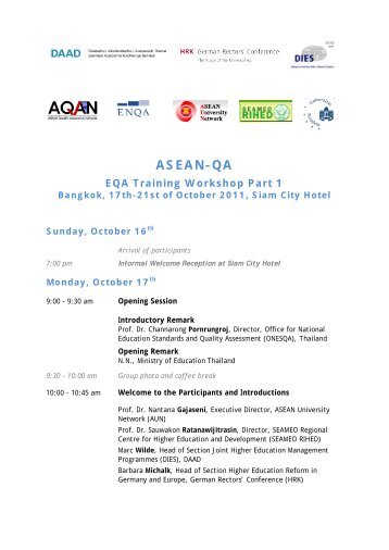 ASEAN-QA EQA Training Workshop Part 1 - MQA