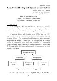Reconstructive Modelling inside Dynamic Geometry Systems