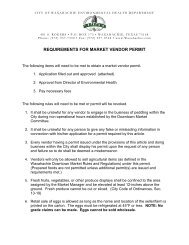 Requirements for Market Vendor Permit - City of Waxahachie