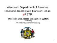 eRETR - Wisconsin Web Access Management System (WAMS ...