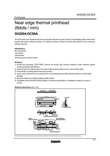 SH2004-DC90A : Printheads - Rohm