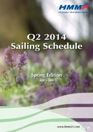 Hmm Q2 14 Sailing Schedule Brochure Hmm Q2 14 Sailing Schedule Brochure