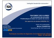 Gestions des alarmes: PrÃ©sentation du standard technique ISA 18-2