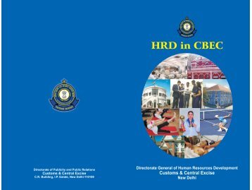 DGHRD in CBEC - DG HRD CBEC